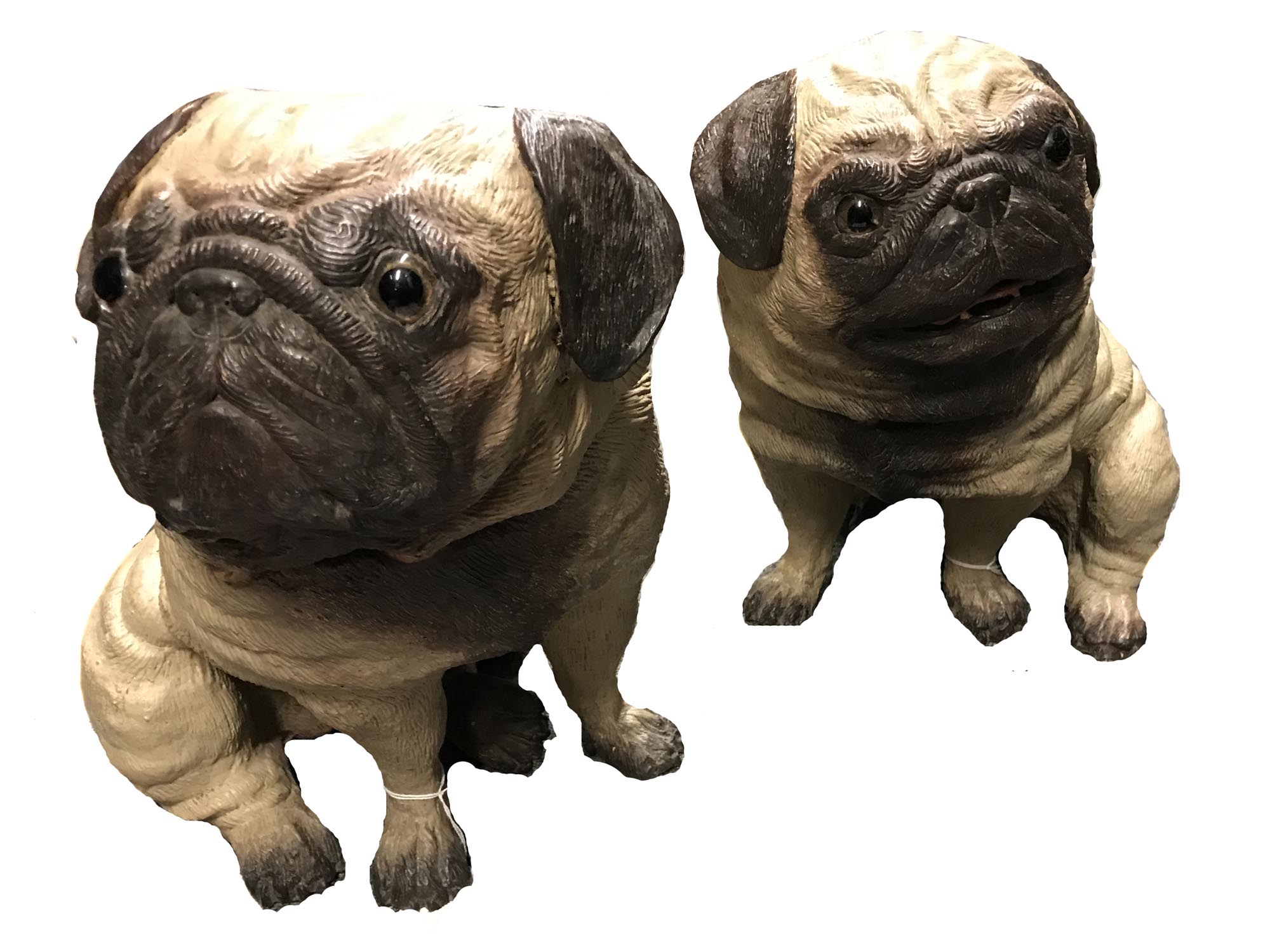 TWO AUSTRIAN TERRACOTTA FIGURINES OF PUGS C. 1890 PIC-5